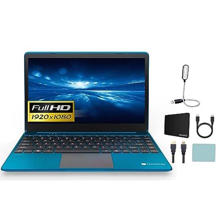 Gateway 14.1" FHD Ultra Slim Notebook, Intel Core i5-1135G7, Intel Iris Xe Graphics, 16GB RAM, 512GB SSD, Tuned by THX, Fingerprint Scanner, 1MP Webcam, Windows 10 Home, Blue + Accessories