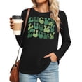 thumbnail image 1 of Uootdi St Patricks Day Long Sleeve Shirts for Women Retro Lucky Clover Tshirt Irish Shamrock Graphic Tee Tops Gift, 1 of 5