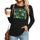 thumbnail image 1 of Uootdi St Patricks Day Long Sleeve Shirts for Women Retro Lucky Clover Tshirt Irish Shamrock Graphic Tee Tops Gift, 1 of 5