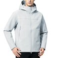thumbnail image 2 of Sevevn Men Softshell Jacket Full Zip Up Hooded Regular Fit Water Resistant Stretch Fabric Side Zip Pockets Arm Zip Pocket Hook Loop Patch For Hiking Wear, 2 of 7