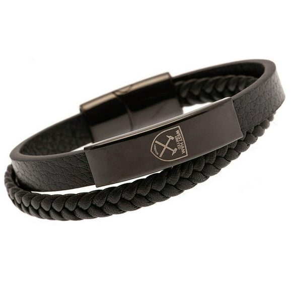 West Ham United FC Bracelet de Crête en Cuir