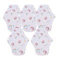 thumbnail image 1 of 5 Packs Bamboo Charcoal Cloth Menstrual Pad, Soft Waterproof Washable Cloth Menstrual Pad With Strong Absorbency, Comfortable, , , Breathable, Suitable for Heavy, 1 of 7