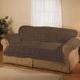thumbnail image 2 of Bradley Sherpa Loveseat Protector - Slipcover Brown - by OakRidge, 2 of 4