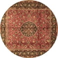 thumbnail image 1 of Ahgly Company Indoor Round Persian Brown Traditional Area Rugs, 5' Round, 1 of 4