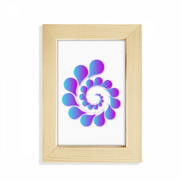 Rotating Center Spiral Droplets Desktop Display Photo Frame Picture Art Painting 5x7 inch