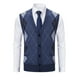 thumbnail image 1 of Camiseta para Hombres Verano Hueco Fuera de Punto Suéter sin Mangas Delgado de Punto Cuello Redondo Camiseta para Hombres, 1 of 7