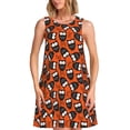 thumbnail image 1 of Balery Owls And Boo Vestidos de verano para mujer con estampado: vestido holgado sin mangas, vestido playero informal y cómodo para días calurosos., 1 of 7