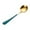 Emerald Green Gold, variant on xiziHUAN9C Small Round Spoon Stainless Steel Dinner Spoons Child Cutlery,Black Gold - One Size