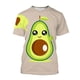 thumbnail image 3 of Camiseta de verano con estampado 3D de aguacate y fruta Vitellaria Paradoxa CFGaertn. Camisetas gráficas para hombre, camisetas divertidas de moda, ropa, 3 of 5