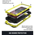 thumbnail image 2 of Allytech Rugged Case for iPhone 13 Pro Max (6.7") Cover with Screen Protector, PC Back + Anti-Drop Silicone + Front Metal Frame Shockproof Stand Hand Rope Case for iPhone 13 Pro Max 2021, Yellow, 2 of 5