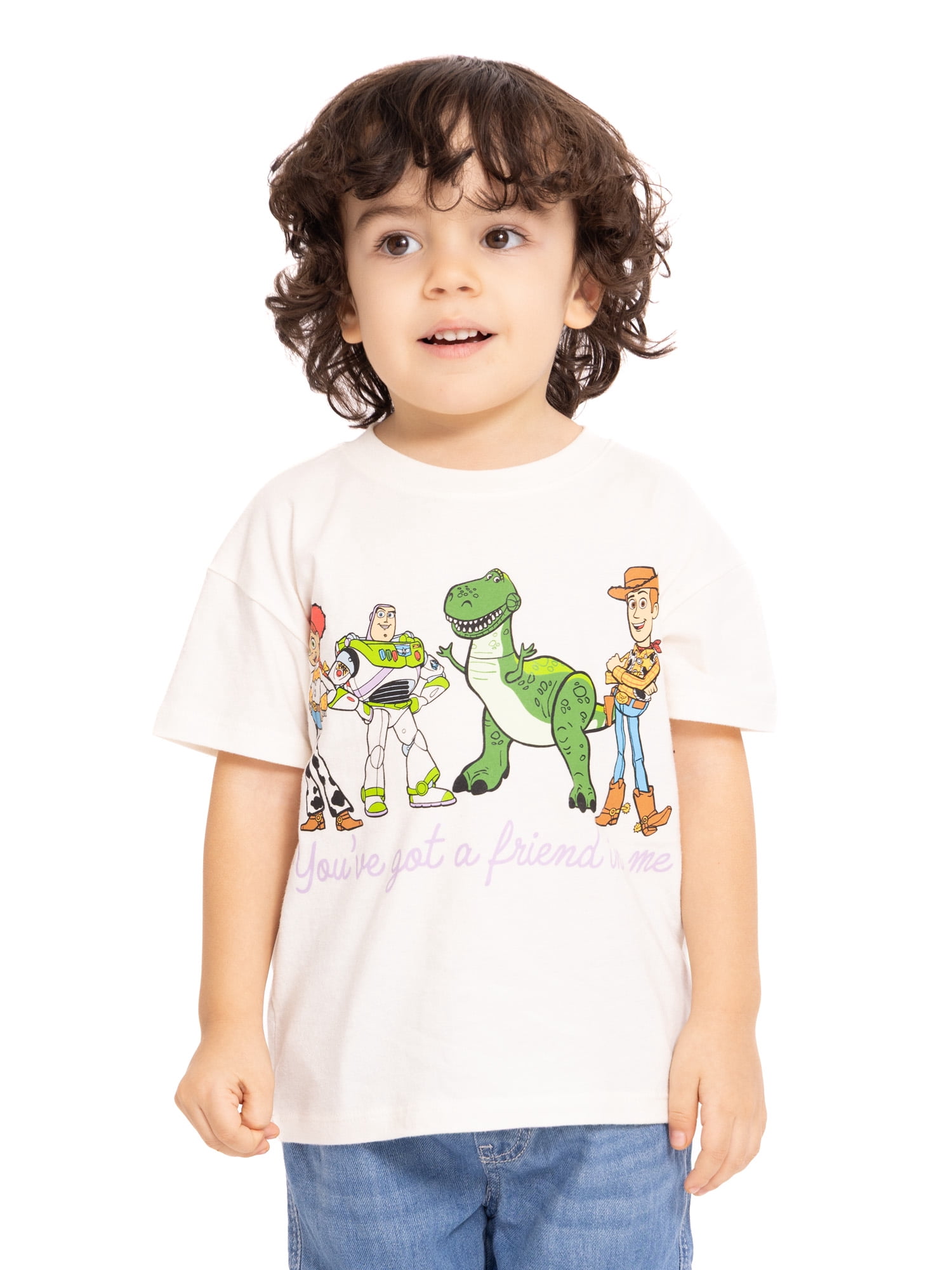 Pixar Toy Story Toddler Graphic Crewneck Tee with Short Sleeves, Sizes 12M-5T