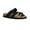 Black, variant on CUSHIONAIRE Kid's Luna JR Cork Footbed Sandal with +Comfort