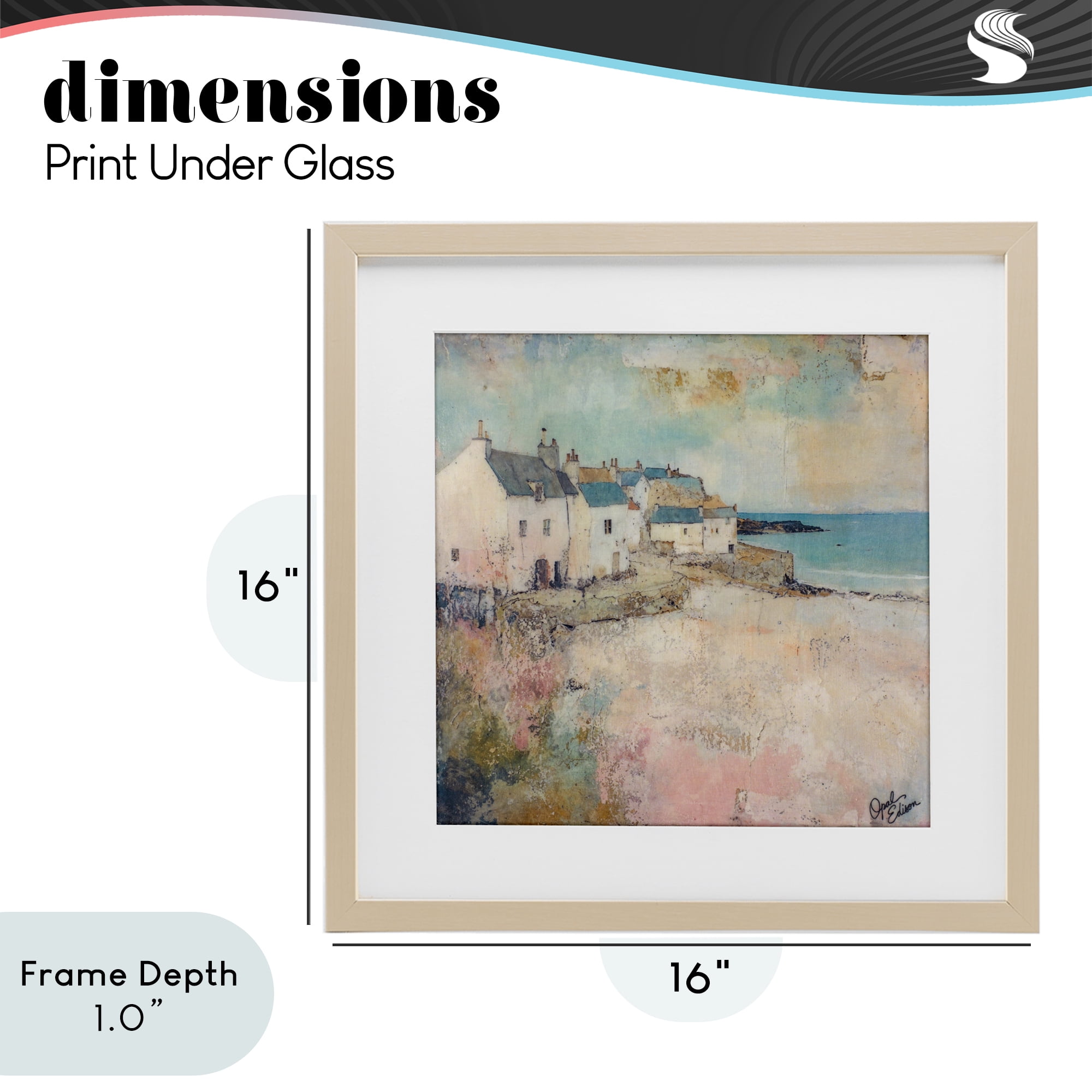 Stupell Industries Town Corner Architecture Birch Framed Print Under Glass, design by Opal Edison