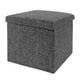 Seville Classics WEB256 Cube de Rangement Pliable & Pouf&44; Gris Charbon de Bois – image 1 sur 1