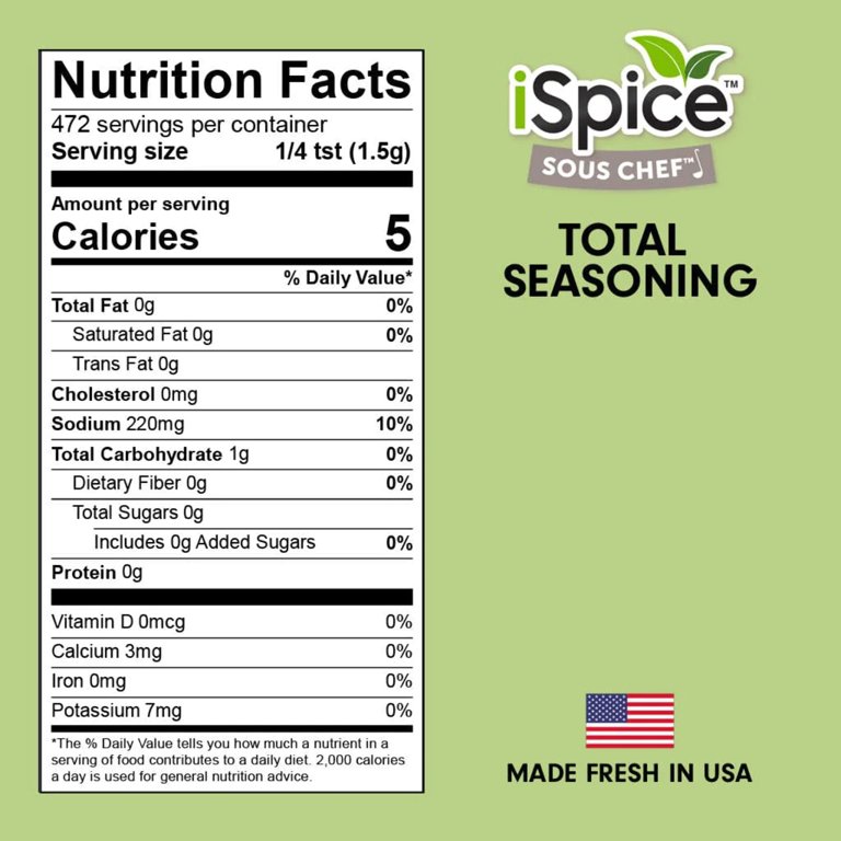 iSpice | Total Seasoning | 8.4 oz | Mixed Spices & Seasonings | Kosher | Kitchen Must-Have