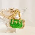 thumbnail image 5 of Wrapables Stylish Crystal Rhinestone Handbag Shaped Purse Charm Keychain, Green, 5 of 6