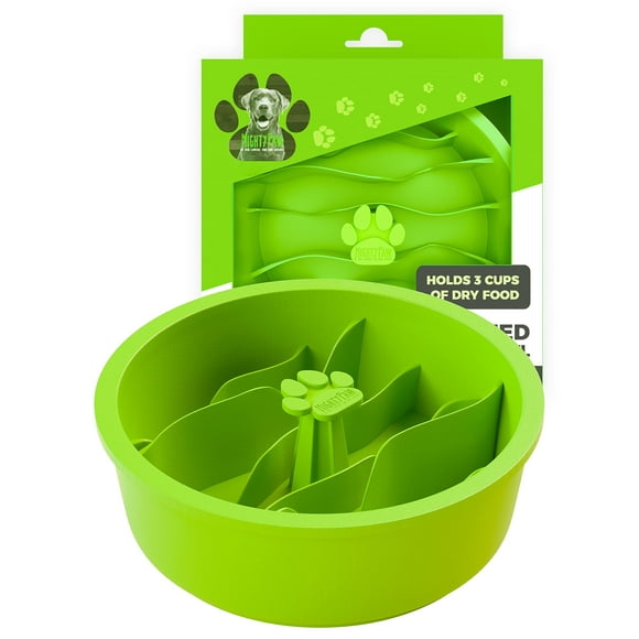 Cuenco para perros Slow Feeder Mighty Paw para razas grandes y pequeñas D