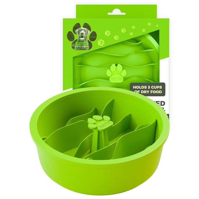 Cuenco para perros Slow Feeder Mighty Paw para razas grandes y pequeñas D