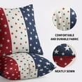 thumbnail image 5 of 4th of July Patriotic Blue Red Pillow Covers 18X18 Set of 2, Fourth July Independence Star Print Decorative Throw Pillowcases Outdoor Farmhouse Memorial Day Cushion Cases Couch Sofa Bed Decor, 5 of 6