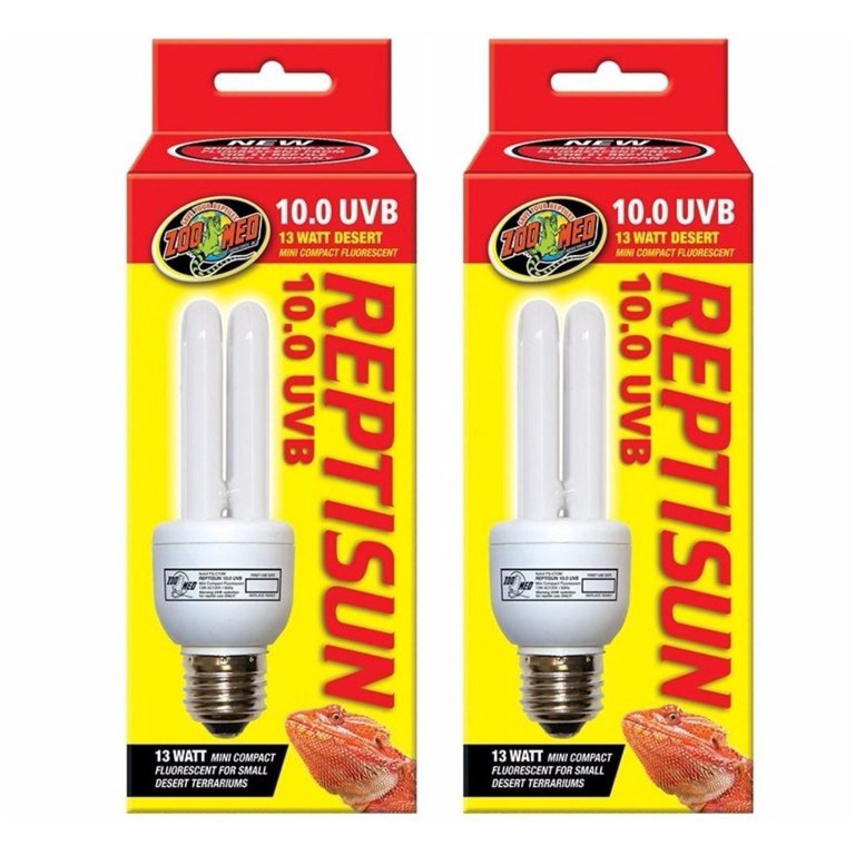 REPTISUN 10.0 26W 2個セット Zoo Med Reptisun 10.0 UVB Mini Compact Fluorescent - 2 Pack