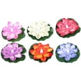 thumbnail image 2 of Ymkly Lighted Lily Pad Floating Flower - Lotus Blossom Flower LED in A Pool or Pond - Color Changing - Measures - 4in,Lily Pads For Ponds, 2 of 8