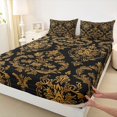 thumbnail image 3 of Manfei Female Men Hippie Damask Twin Sheet Sets 3pcs,Traditional Flower Twin Fitted Sheet Microfiber,Bohemian Chic Floral Breathable Flat Sheet,Luxury Bedroom Decor, 3 of 7