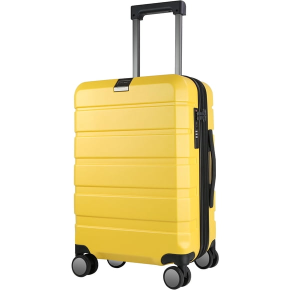 Equipaje de mano KROSER Hardside expandible 20 pulgadas, amarillo
