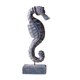 thumbnail image 1 of Figura de madera hecha a mano estilo náutico playero con forma de estrella de mar/caracola/caballito de mar, estatua de mesa con soporte para decoración de casas de lago, océano y costa., 1 of 8