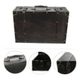 thumbnail image 1 of Minkissy 1Pack Cute Storage Box Light Brown Wooden Suitcase Box for Household Item, 1 of 4