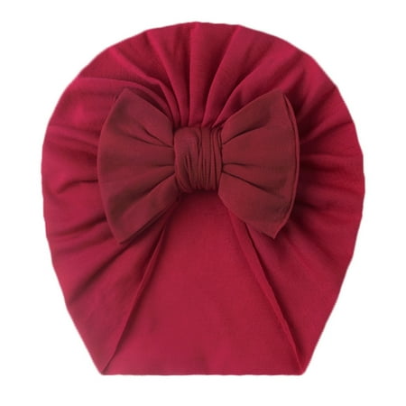 

JDEFEG Preemie Girl Hats and Headbands Girls Turban Hat Turban Baby Bun Cap Bowknot Elastics Boys Baby Care Baby Girl Hat Winter Polyester G