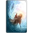 thumbnail image 1 of "Jesus Help You" 8x12in Metal Tin Sign \u2013 Christian Inspirational Art, Religious Poster, 1 of 3