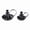 Black, variant on ANXPTIME Pack of 2 Candle Holders Antique Finish Fireplaces Wedding Home Table Accent