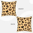 thumbnail image 4 of DouZhe Velvet Decorative Throw Pillow Covers Set of 2, Soft Square Cushion Cover with Invisible Zipper Heart Leopard Print Camouflage Printing, 18"x18", 4 of 6