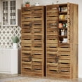 thumbnail image 4 of Tribesigns 70.8" Tall 9-Tier Kitchen Pantry Cabinet with Shutter Doors and Adjustable Shelves, Rustic Brown Kitchen Storage Cabinet, 4 of 5