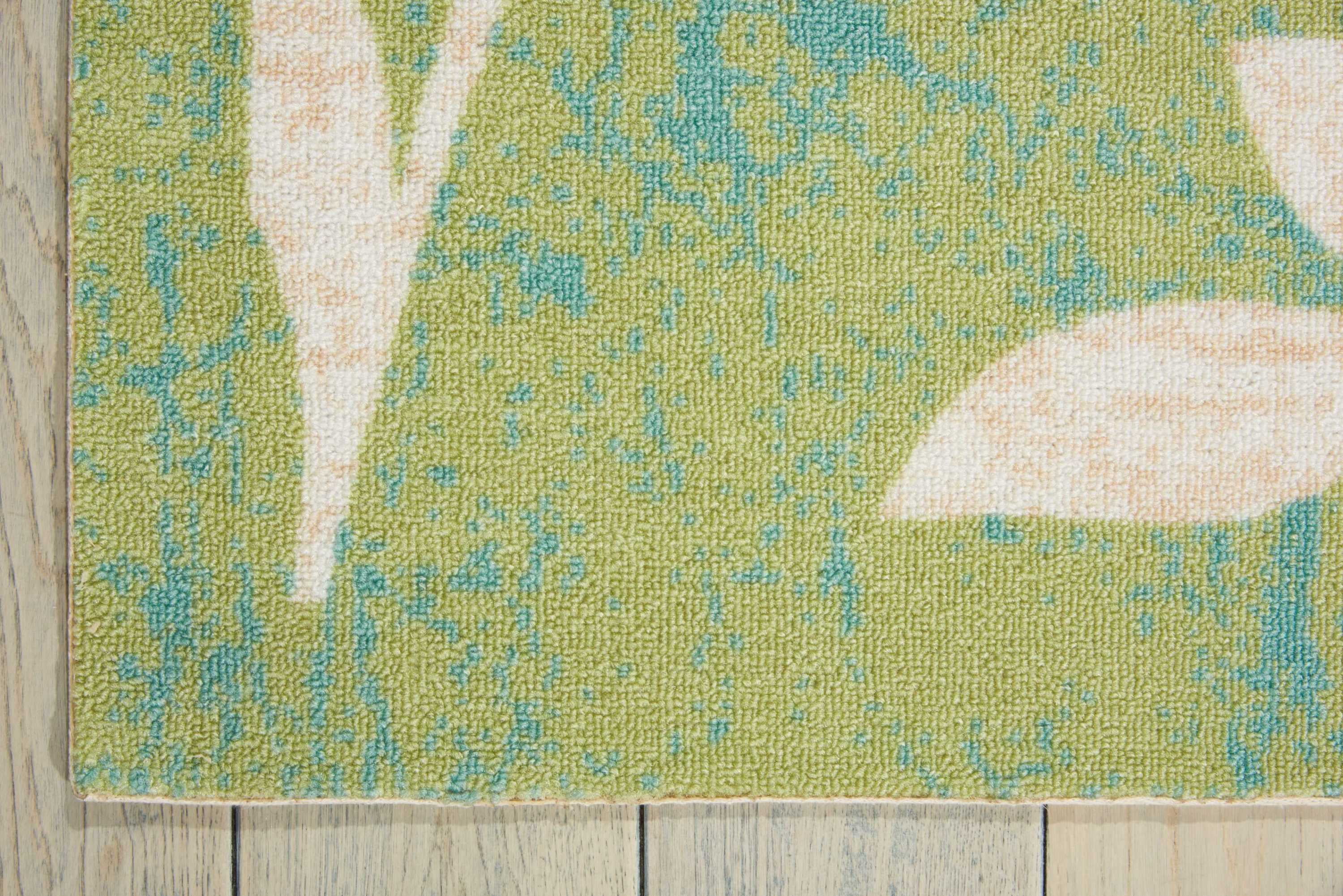 Nourison Coastal Indoor/Outdoor Green 10' x 13' Area Rug, (10x13)