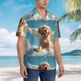 thumbnail image 6 of Picia Cute Angel Winged Dog Gentle Cotton Regular Fit Short Sleeve Casual Hawaiian Shirt for Men-Small, 6 of 8