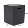 thumbnail image 2 of Propane Metal Tank Cover Table 16-inch for Gas Fire Pits, Hides Any Standard Propane Tanks, Hideaway Table with Side Handles，Dark Grey, 2 of 6