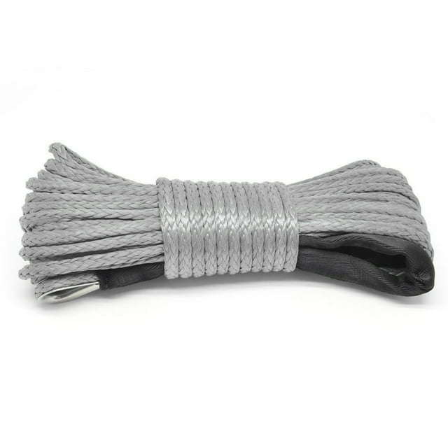 Yeacher 15m Winch Rope 7700lb Pull Line Cable Nylon Towing Rope Car Wash Maintenance String for ATV UTV Off-Road