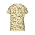 thumbnail image 4 of Wukai Cartoon Dinosaurs Youth Unisex Short Sleeve T-Shirt for Boys, Girls, Teens, and Kids-Large, 4 of 7