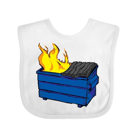 Inktastic Dumpster Fire Boys or Girls Baby Bib