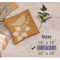 thumbnail image 2 of Ruvanti - 4 Pack 100% Cotton Fabric Throw Pillows, 18x18 Soft, Cozy Square Decorative Pillows for Sofa, Couch Pillows, Bed, Living Room Luxury Cushion Covers Including Insert - Golden Floral, 2 of 7