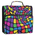 thumbnail image 5 of FORMRS Zipper Binder with Shoulder Strap 2-inch Ring 500 Sheet Capacity File Bag, Colorful Psychedelic, 5 of 5