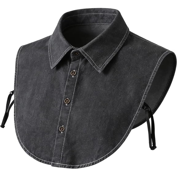Denim False Collar - Fake Collar Detachable False Dickey Collar Half Shirt Blouse for Women