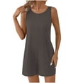 thumbnail image 2 of Gspmoly Shorts , Combinaison Décontractée en Coton et Lin Uni pour Femmes avec Ceinture Ample, Shorts de Randonnée pour Femmes jusqu'à 70 % de Rabais Gris P, 2 of 7