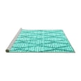 thumbnail image 2 of Ahgly Company Machine Washable Indoor Rectangle Trellis Turquoise Blue Modern Area Rugs, 8' x 10', 2 of 4
