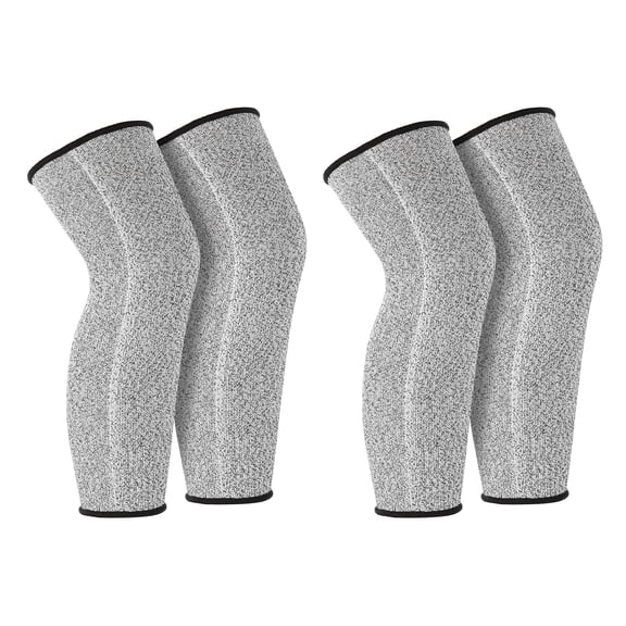 Uxcell 42cm Cut Resistant Leg Sleeves, 2Pair HPPE Protective Leg Protectors Sleeves Thin Skin Protective Sleeves for Welding Mowing Construction, Gray