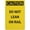 Warning Sign 2, variant on Caution Do Not Lean On Rail Sign, 8"x12" Rust-Free Aluminum Sign, Professional Graphics Easy-Mount Indoor Outdoor Sign