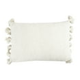 thumbnail image 4 of Creative Co-Op Woven Cotton Slub Lumbar Pillow with Tassels, Cream, 4 of 8