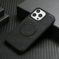 thumbnail image 3 of Dteck Slim Case for iPhone 13 Pro Max, Compatible with MagSafe, Stylish Matte PU Leather Magnetic Phone Case Cover for iPhone 13 Pro Max,Black, 3 of 3