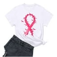thumbnail image 3 of Frostluinai In October We Wear Pink Shirts Crew Neck Short Sleeve Pink Ribbon Shirts Breast Cancer Awareness T-Shirt Fight Cancer Shirt, 3 of 4